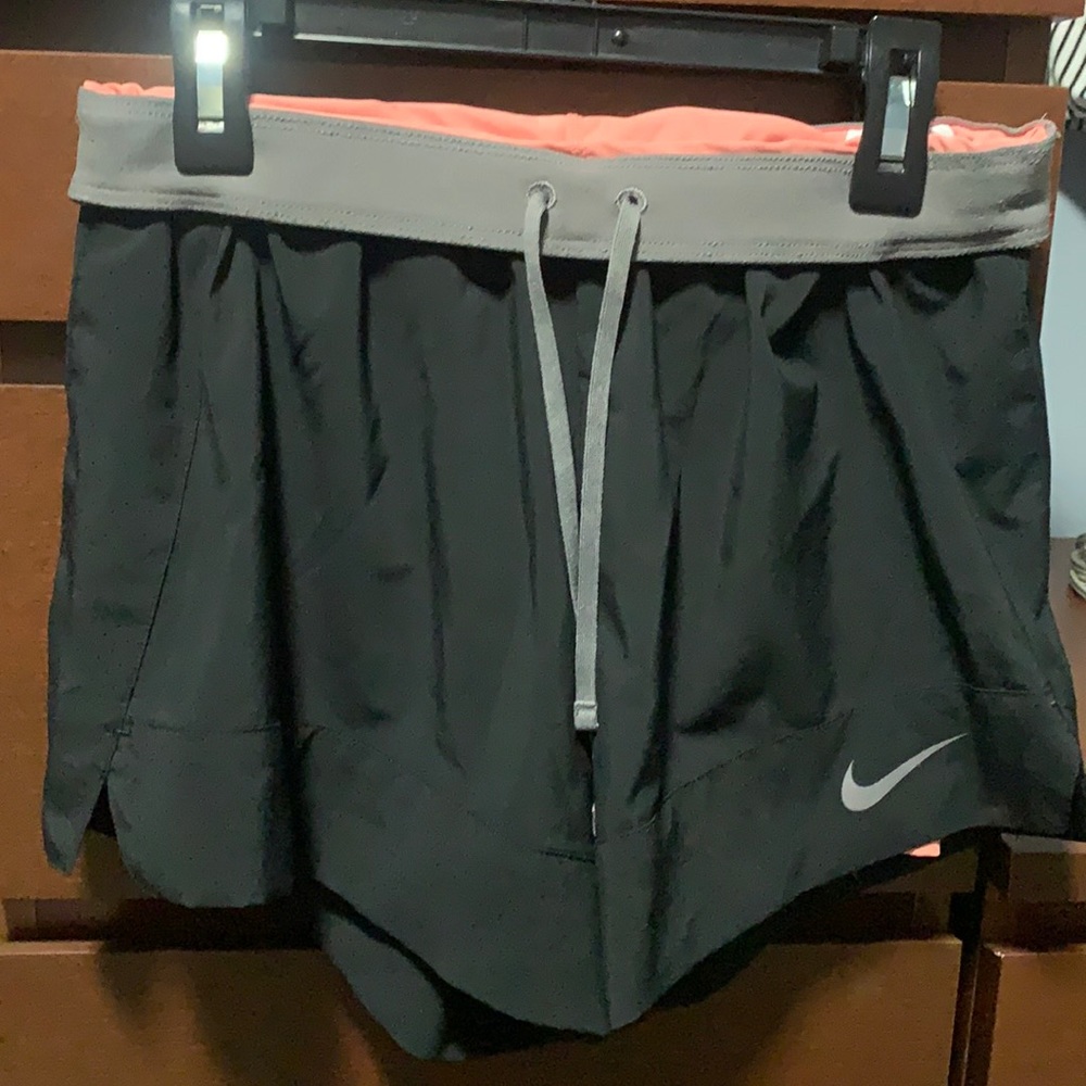 Nike dri-fit black shorts/coral biker shorts.